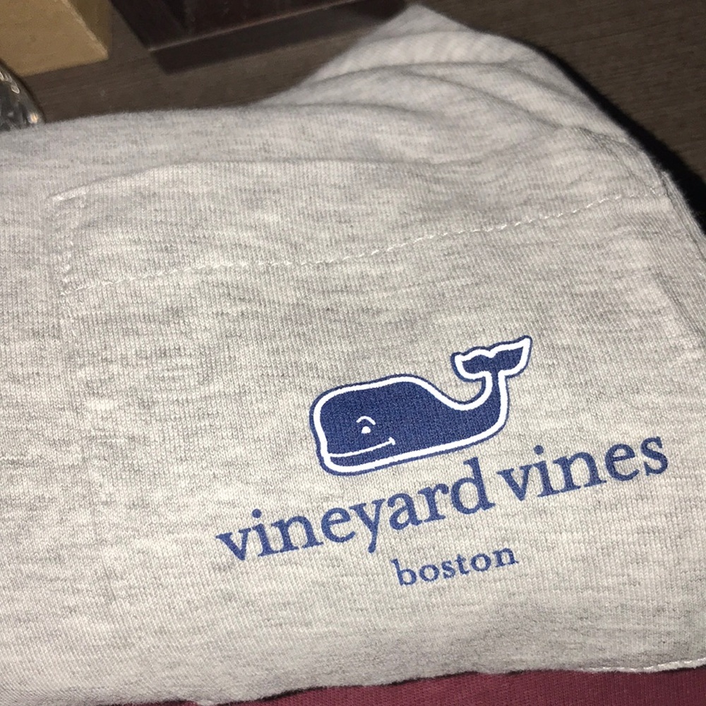 Vineyard Vines White Tee with Blue and Red Graphic